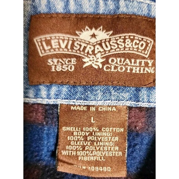 Levi's Straus & Co Fleece Lined Jacket, Heavy In Great Condition, Very Warm - Picture 3 of 12